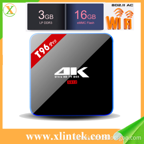 T96 pro s912 octa core android 6.0 fire tv stick kodi 17.0 preinstalled android tv box 3g ram 16gb rom tv box